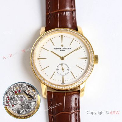 Swiss Copy Vacheron Constantin Patrimony Small Seconds 42 Gold Diamond Watches